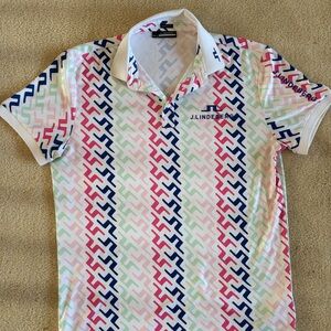 J.Lindeberg White and Multicolor Geometric Polo